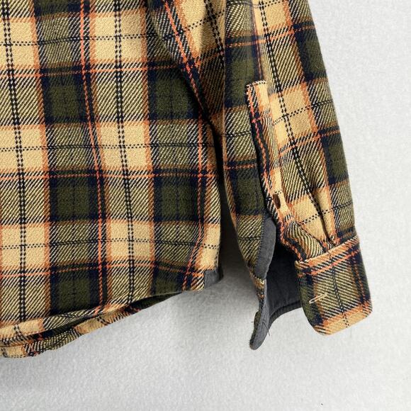 UNTUCKIT Shirt Mens M Speyer Heavy Flannel Brushed Plaid Lumberjack Cotton Green - Picture 9 of 14